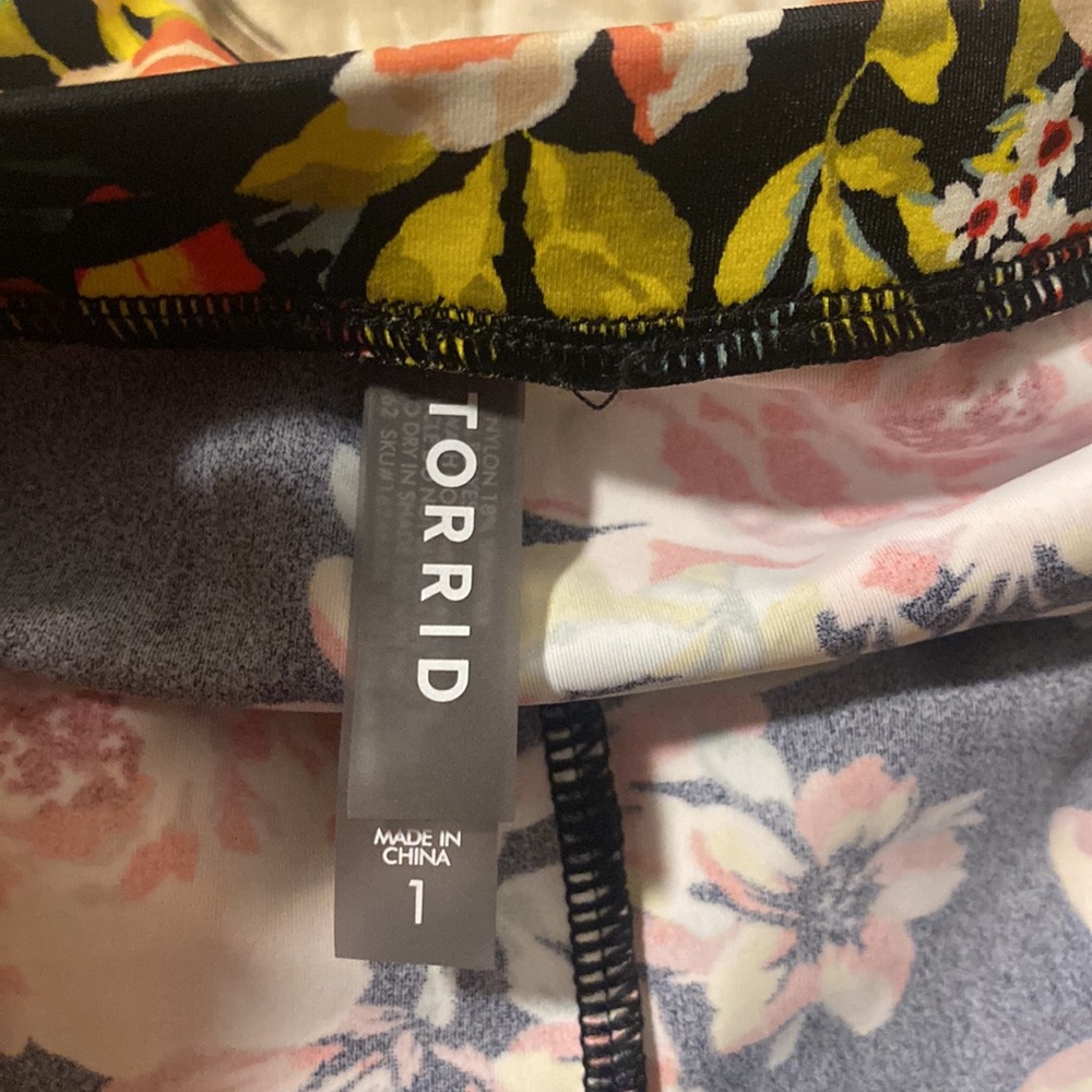 NWOT torrid floral bikini swimsuit - ruffle sleeve & skirt with shorts - Picture 8 of 10